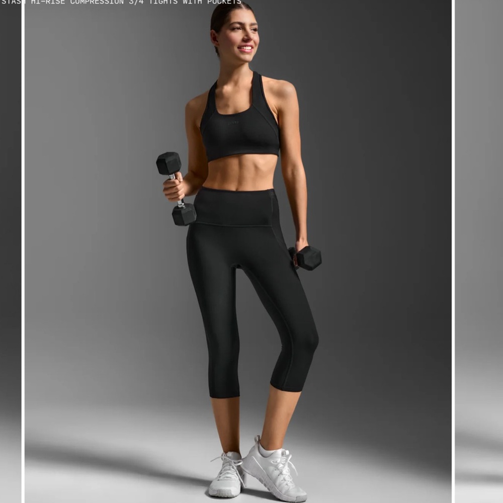 2XU - FORM STASH HI-RISE COMPRESSION 3/4 TIGHTS WITH POCKETS